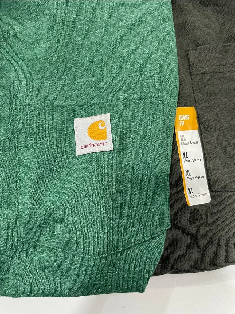 Lot of 3 men’s Carhartt loose fit pocket tshirt XL gray black green new - Picture 3 of 7